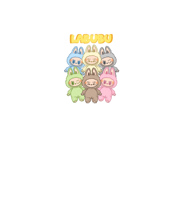 Labubu monsters minta fehér pólón
