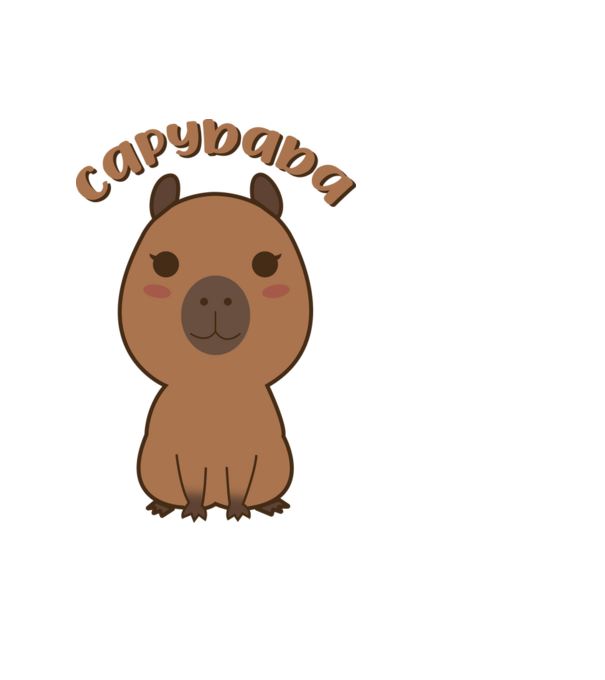Capybaba minta fekete pólón