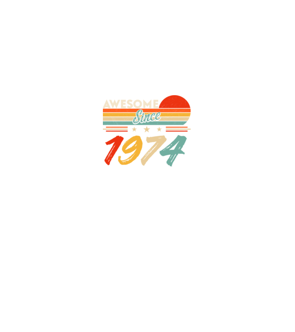 Awesome since 1974 minta királykék pólón