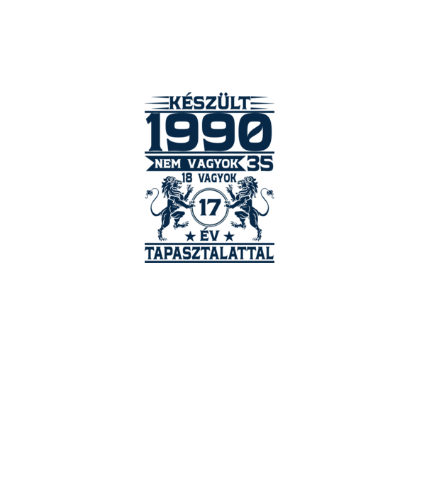 Készült 1990 minta szürke pólón