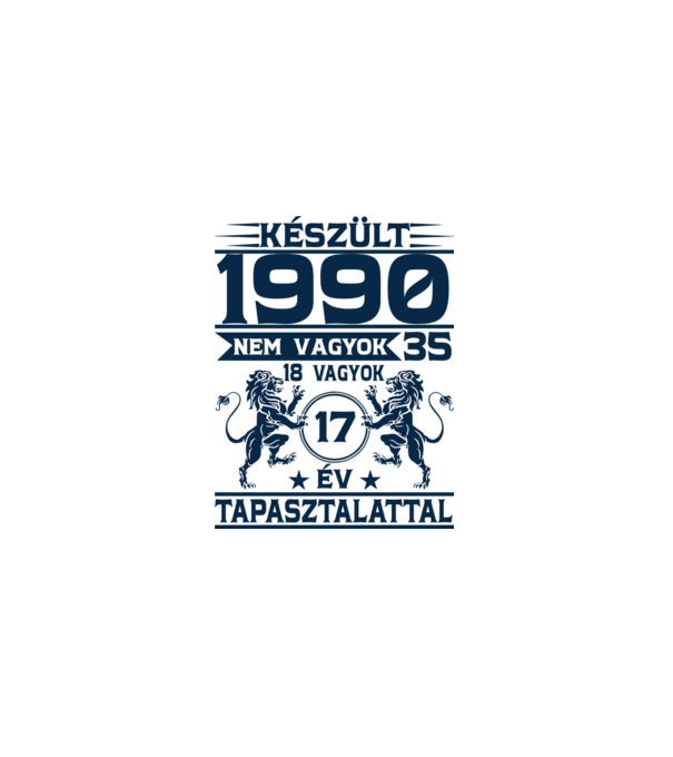 Készült 1990 minta szürke pólón