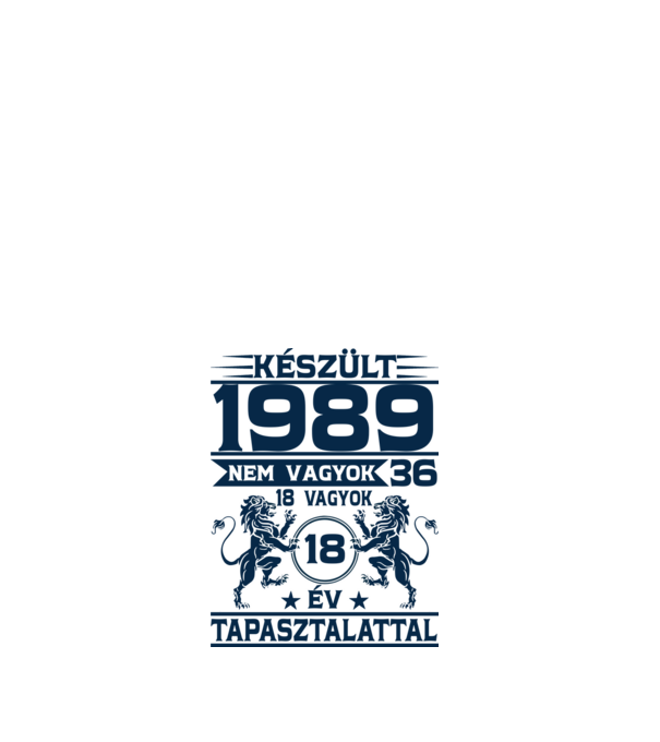 Készült 1989 minta fehér pólón