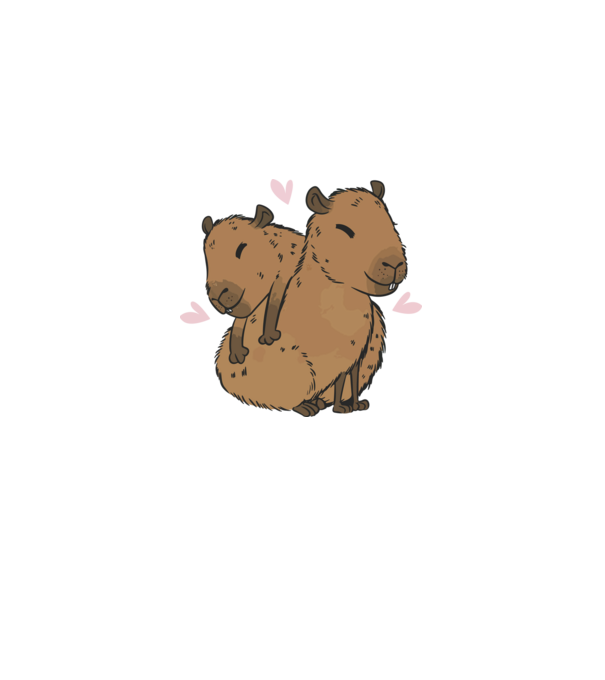 Capybara minta fehér pólón