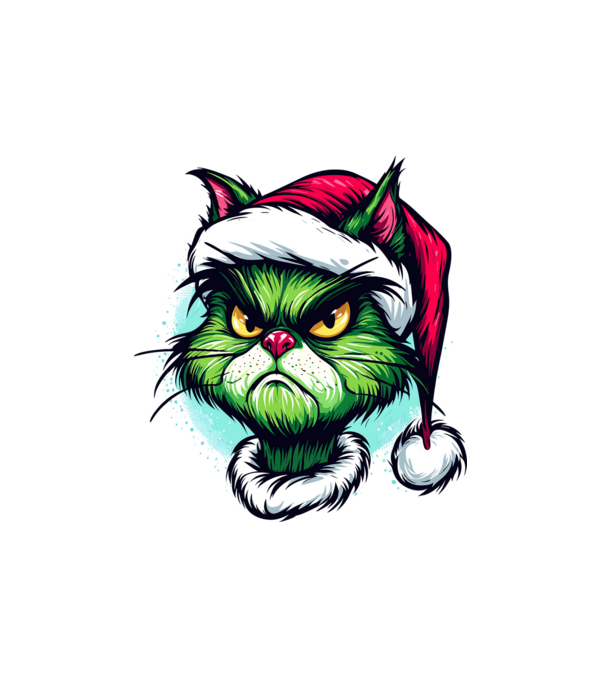 Grinch cat minta fehér pólón