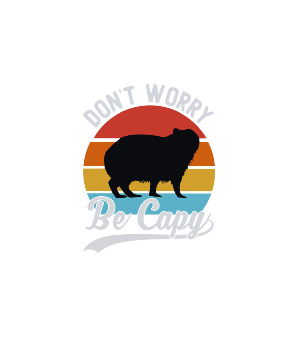 Don't worry, be Capy minta fehér pólón
