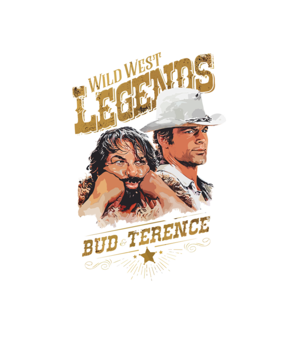Bud Spencer & Terence Hill wild west legends minta fehér pólón