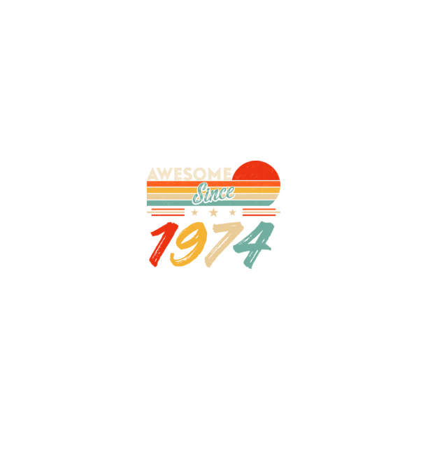 Awesome since 1974 minta fekete pólón