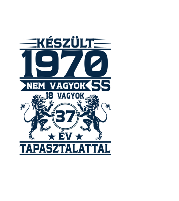 Készült 1970 minta világoskék pólón