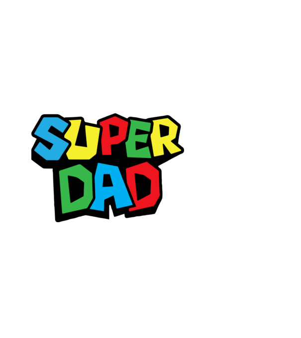 Super Dad minta fekete pólón