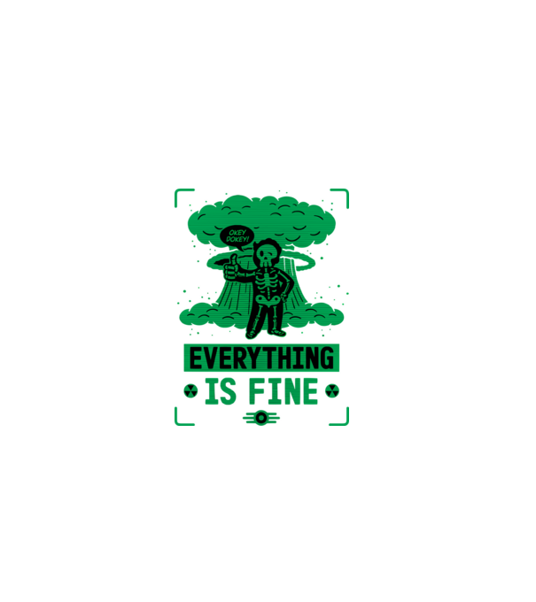 Fallout Vault Boy minta fekete pólón