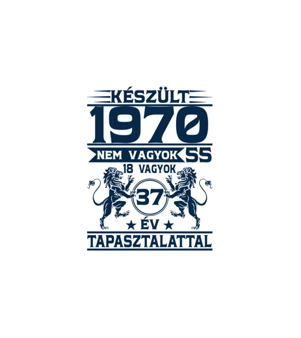 Készült 1970 minta fehér pólón