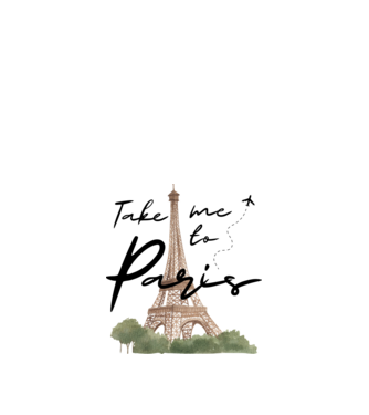 Take me to Paris minta fehér pólón