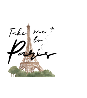 Take me to Paris minta világoskék pólón