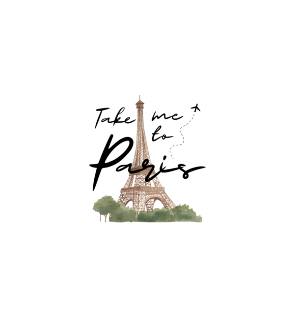 Take me to Paris minta fehér pólón