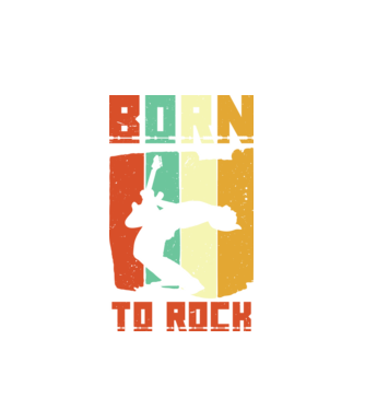 Born to rock minta fehér pólón