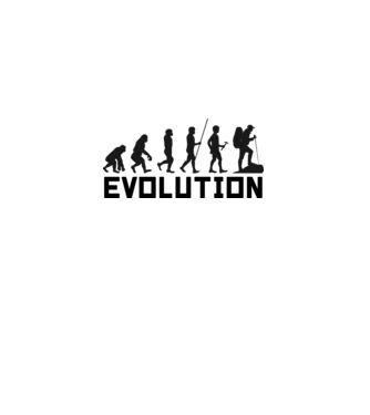 Evolution minta fehér pólón