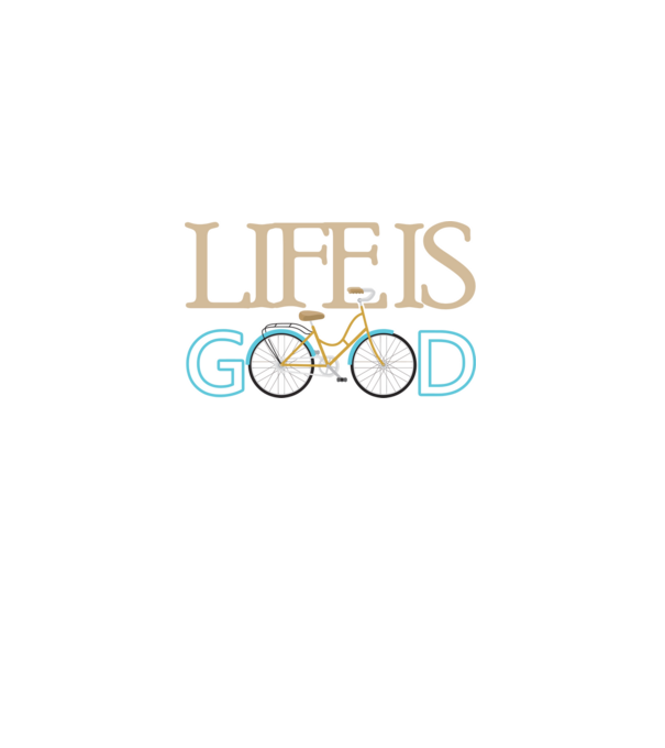 Life Is Good minta világos rózsaszín pólón