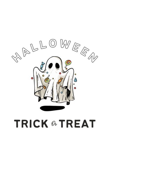 Halloween Trick or Treat minta világoskék pólón