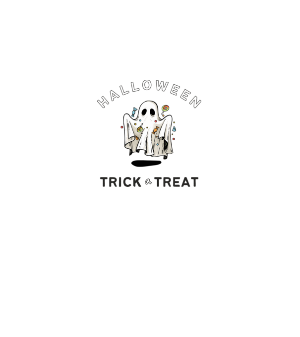 Halloween Trick or Treat minta fehér pólón