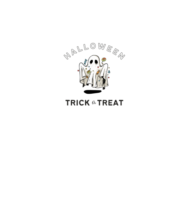 Halloween Trick or Treat minta fehér pólón