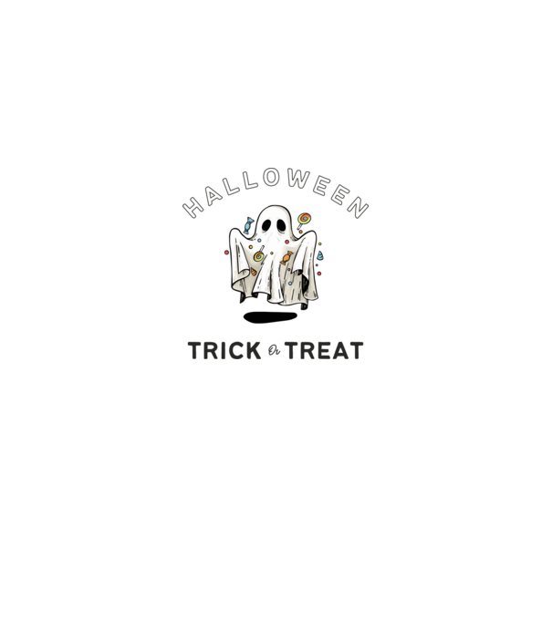 Halloween Trick or Treat minta királykék pólón