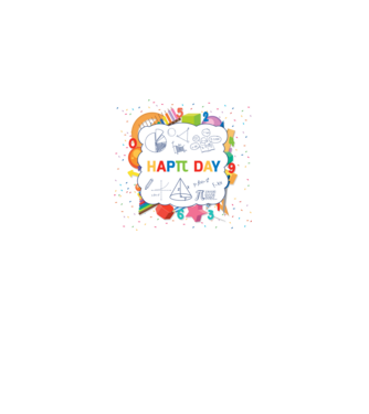 Hapπ Day minta fehér pólón