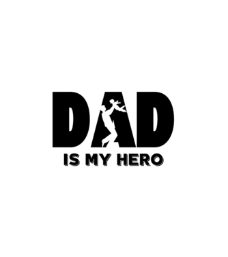 Dad is my hero - Apa az én hősöm minta fehér pólón