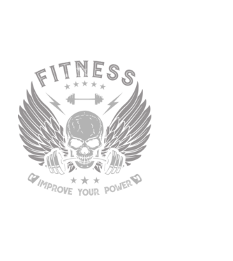 Fitness minta, Gyúrós minta koponyával, Minta konditerembe minta fekete pólón