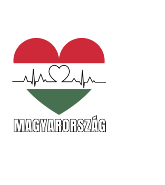 Magyarország - Magyar szív - Szurkolói minta minta fehér pólón