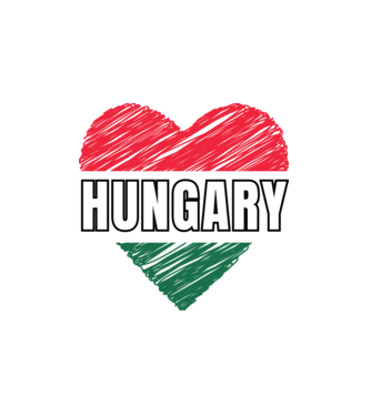 Hungary, Magyar szív, Hajrá Magyarok! minta fehér pólón