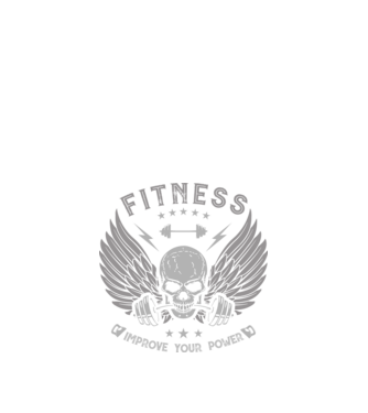 Fitness minta, Gyúrós minta koponyával, Minta konditerembe minta fekete pólón