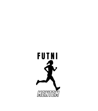 Futni mentem, futó minta nőknek minta fehér pólón