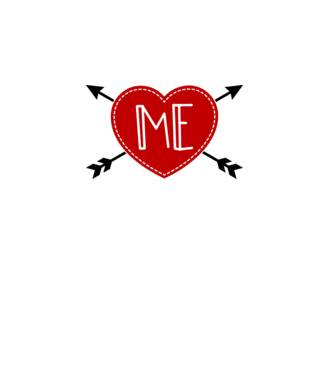 Szeretem magamat - I Love ME - Anti Valentin nap minta sötétkék pólón