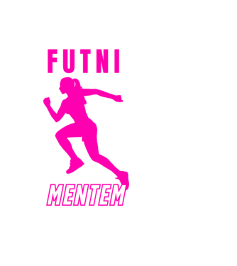 Futni mentem, futó minta nőknek minta fekete pólón