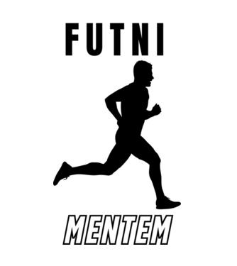 Futni mentem, futó minta férfiaknak minta fehér pólón