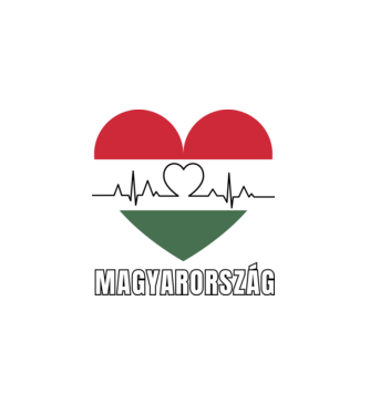 Magyarország - Magyar szív - Szurkolói minta minta fehér pólón