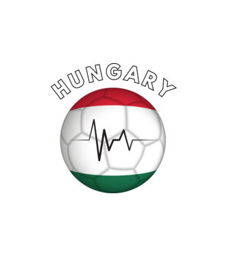 Focilabda, Hungary, Magyarország minta fehér pólón