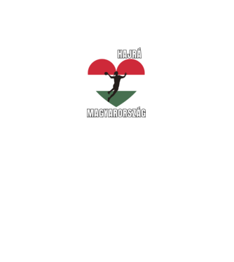 Kézilabda, Hajrá Magyarország, Magyar szív, Szurkolói design minta királykék pólón
