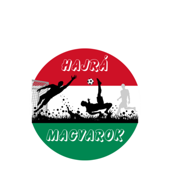 Hajrá Magyarok! Hungary, magyar válogatott, Foci eb minta fehér pólón