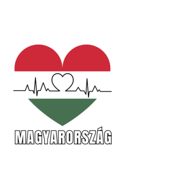 Magyarország - Magyar szív - Szurkolói minta minta világoskék pólón