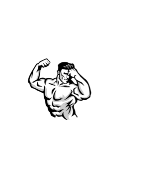 Gyúrós minta, Fittness minta, Konditerembe, Body building minta fehér pólón