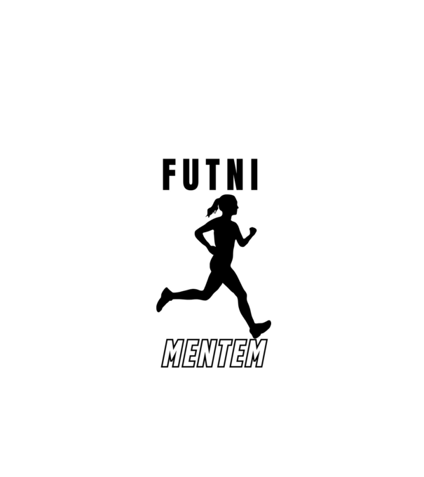 Futni mentem, futó minta nőknek minta fehér pólón