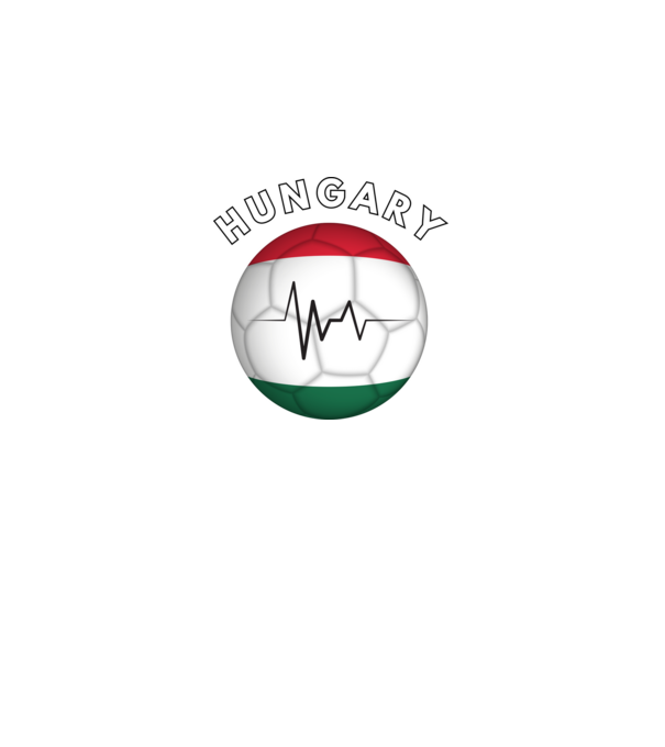 Focilabda, Hungary, Magyarország minta fehér pólón