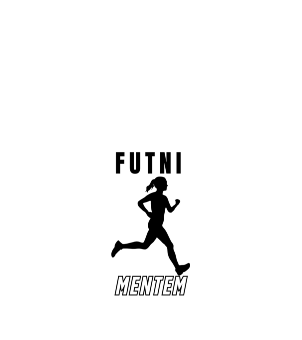 Futni mentem, futó minta nőknek minta fehér pólón