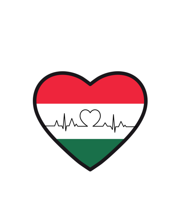 Magyarország - Magyar szív - Szurkolói minta minta fehér pólón