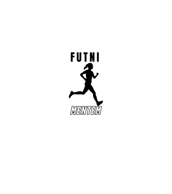 Futni mentem, futó minta nőknek minta fehér/piros pólón