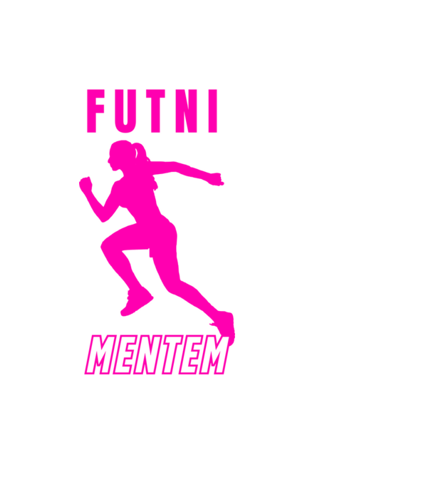 Futni mentem, futó minta nőknek minta fekete pólón