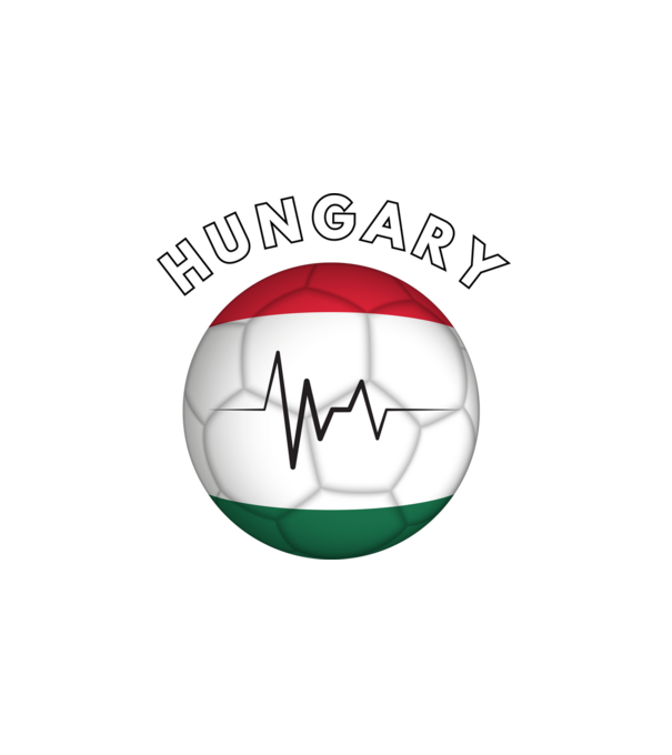 Focilabda, Hungary, Magyarország minta fehér pólón