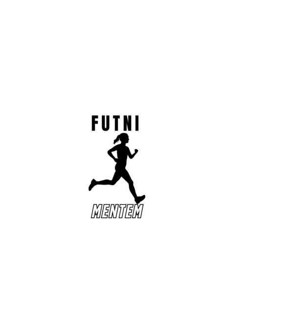 Futni mentem, futó minta nőknek minta fehér pólón