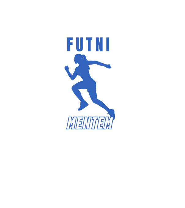 Futni mentem, futó minta nőknek minta fehér pólón